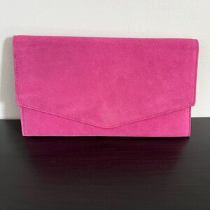 Cole Haan Pink Suede Clutch NWOT